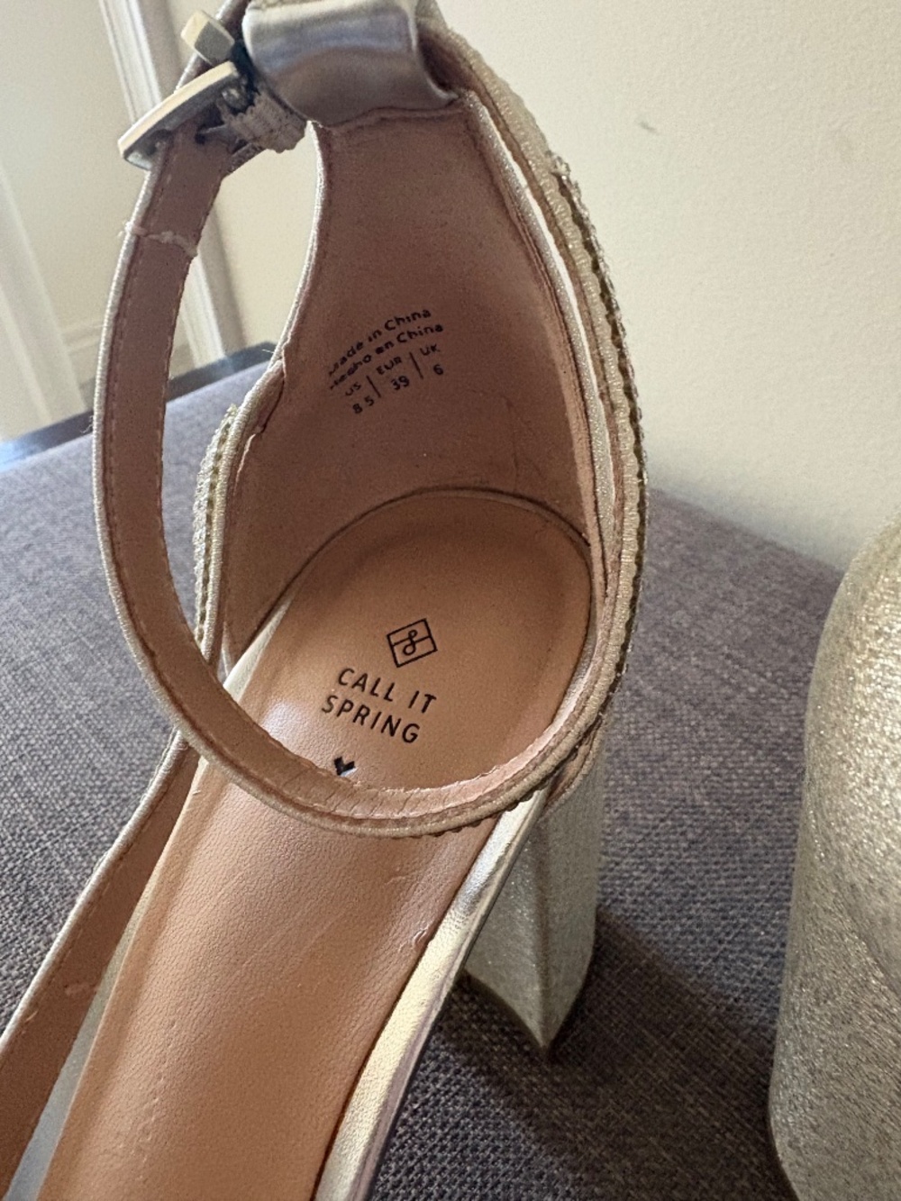 Call It Spring Silver Rhinestone Heel - Picture 5 of 6